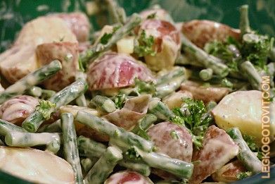 Рецепт - салат с картофелем и стручковой фасолью