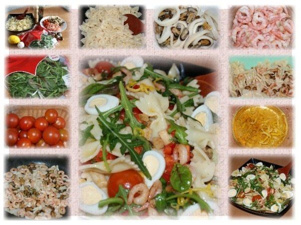Рецепт - салат из морепродуктов с руколлой