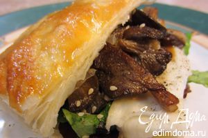 Рецепт - сэндвич с Моцареллой, грибами и соусом Нисуаз