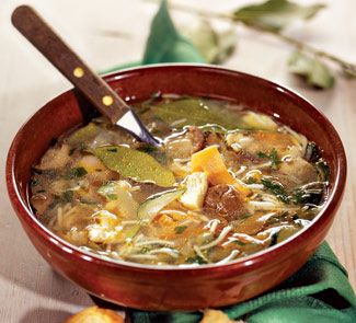 Рецепт - суп с грибами и вермишелью