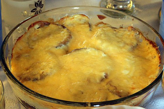 Рецепт - пикантные баклажаны с сыром