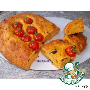 Focaccia mit Tomaten -   