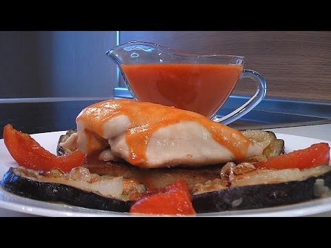 Филе курицы с баклажанами и помидорами видео рецепт