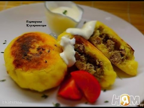 Картофельные зразы с мясом и сыром  Пошаговый рецепт